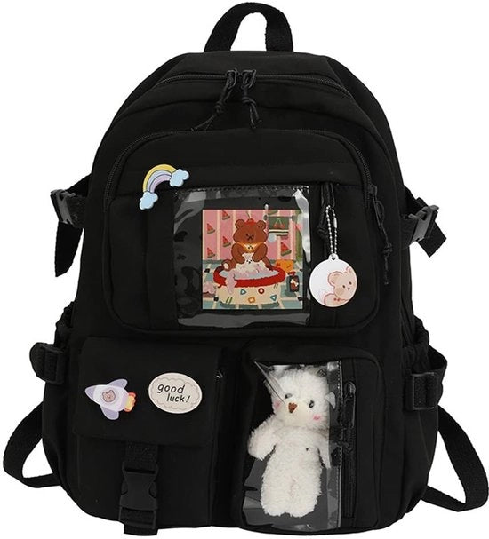 Borsa Grande Capacità - Borsa Ragazza - Borsa Scuola - Borsa Ragazza - Borsa Nylon Canapa - Progetto di Moda