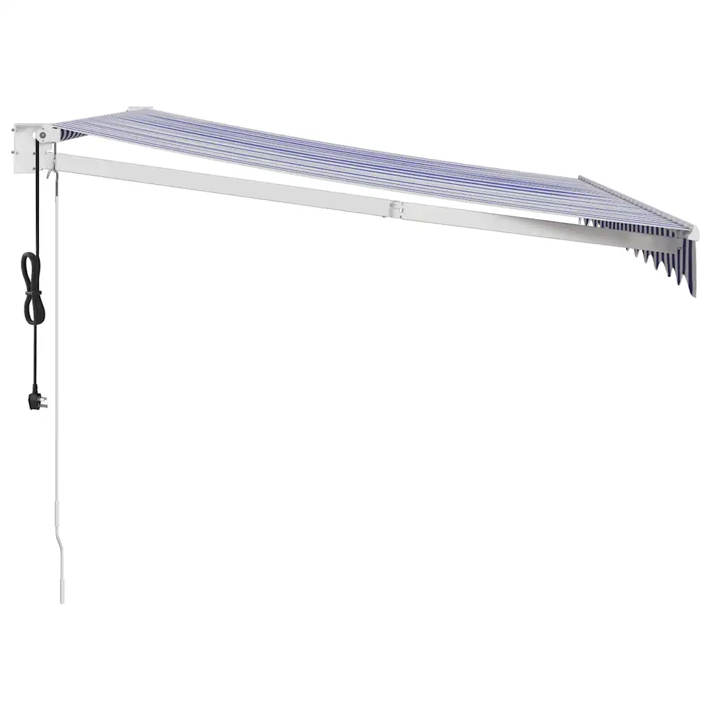 Tenda Sole Automatica Retrattile Blu e Bianca 3,5x2,5 m 3154472