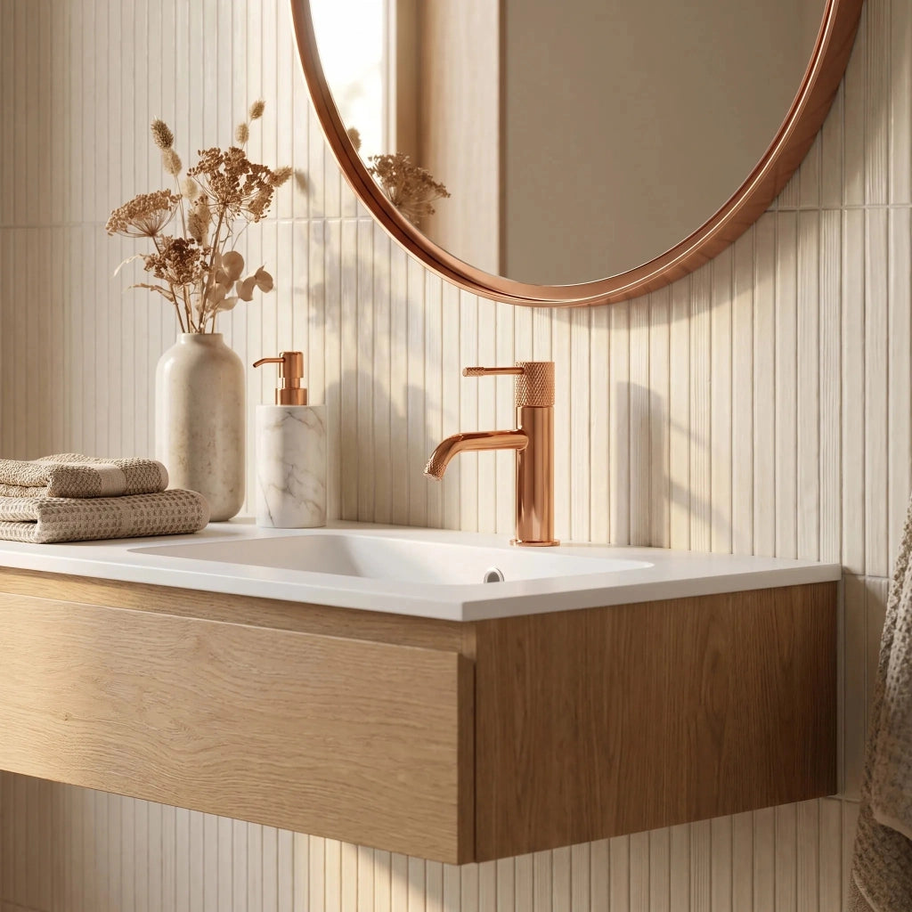 Rubinetto Da Lavabo Rea Venti Copper Low