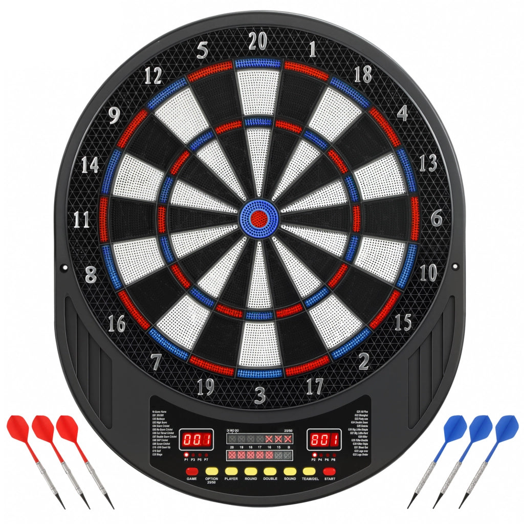 Gioco di freccette elettronico con punte morbide ¨C zephmum ¨C 2 schermi LED, 33 giochi, 8 giocatori