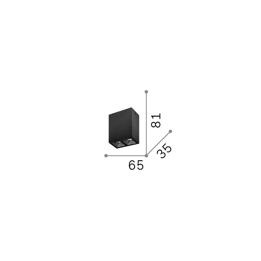 Plafoniera Lika 1 Luce Led Integrato Nero 6W Ip20