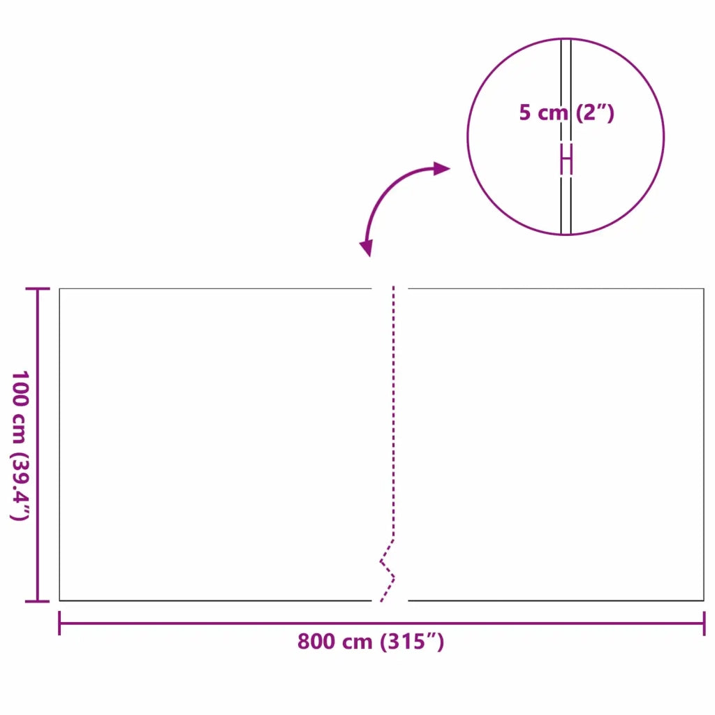 Erba artificiale Verde 1 x 8 m, 50 mm PP e PE 42033140