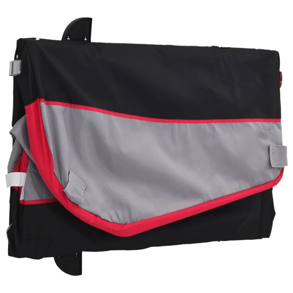 Rimorchio da Bici Nero e Rosso 30 kg in Ferro CFW7410097