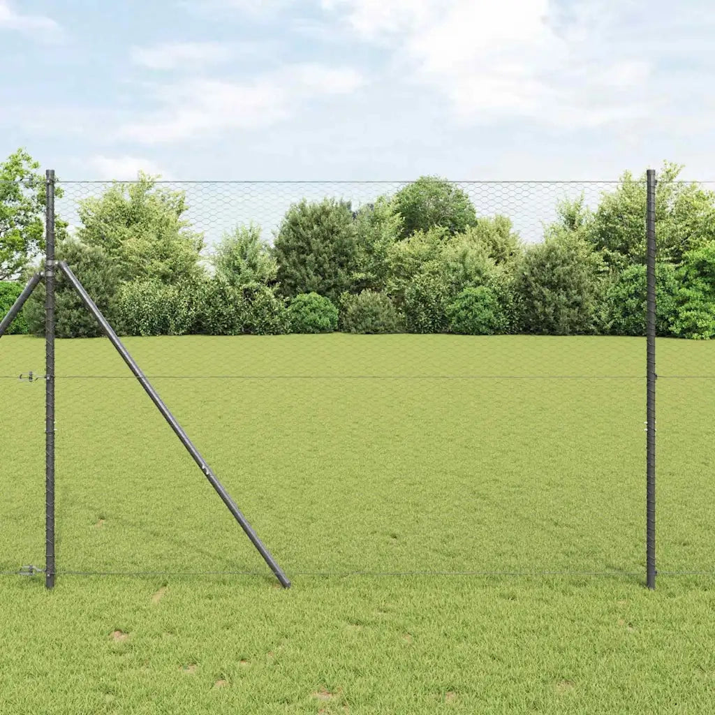 Recinzione Esagonale Grigio 1,6 x 10 m PVC 42005510