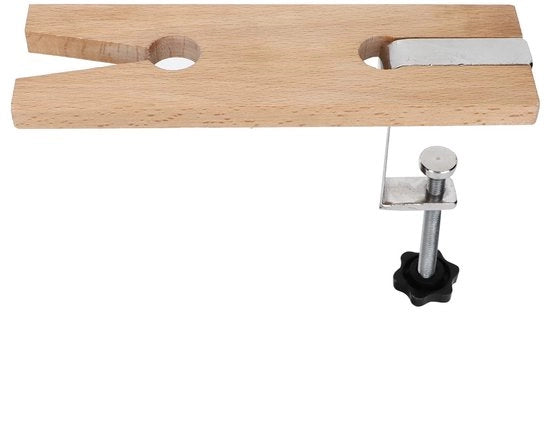 Strumento di fissaggio per gioielli professionale - Attrezzatura di fissaggio per lavoro di banco - Materiale duraturo legno/ferro - Design solido - Indispensabile per la lavorazione di gioielli - Strumenti per gioiellieri