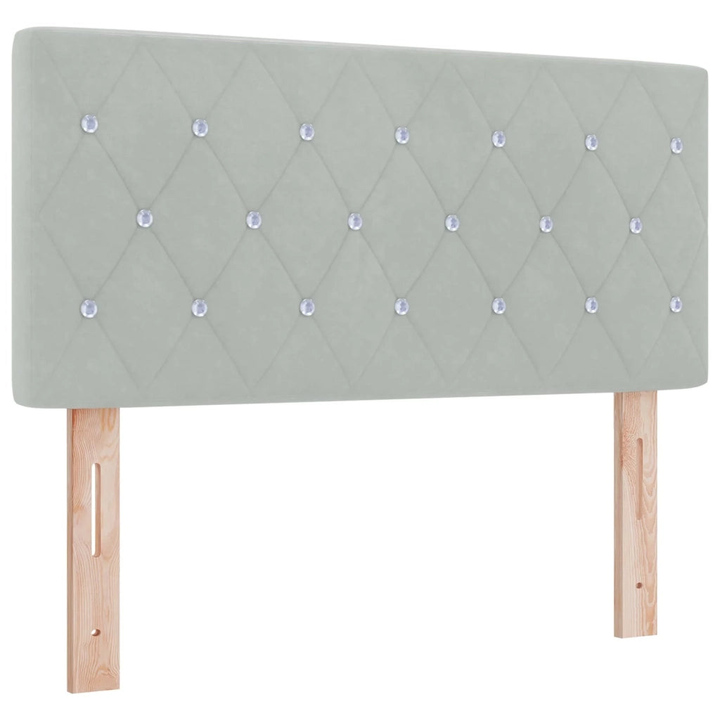 Letto Ottomano con Materasso e LED Grigio Chiaro 90 x 200 cm 3457041