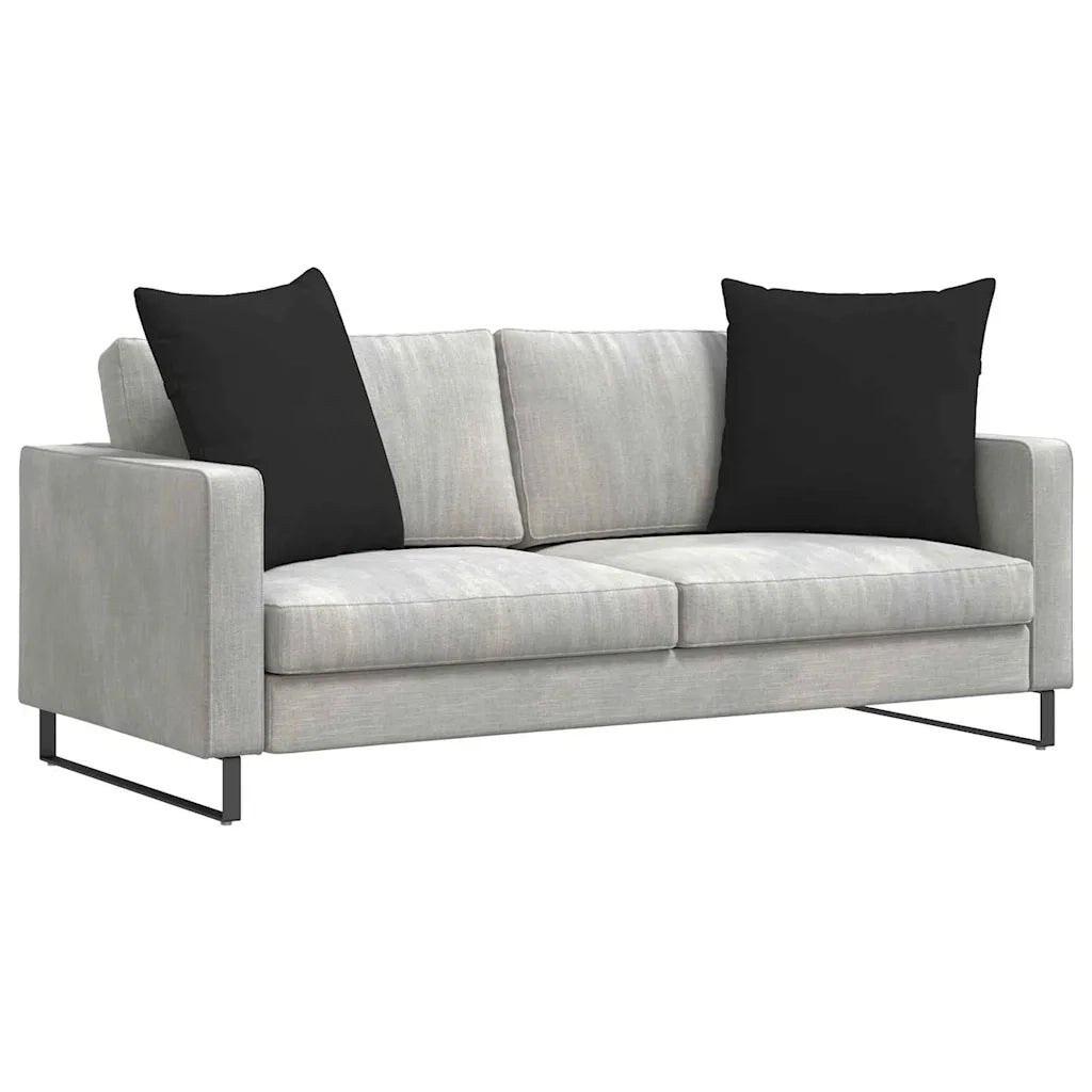 Cuscini da Divano 2 pz-Set di 2 Cuscini per Sofa Nero 60 x 60 cm Tessuto 270810