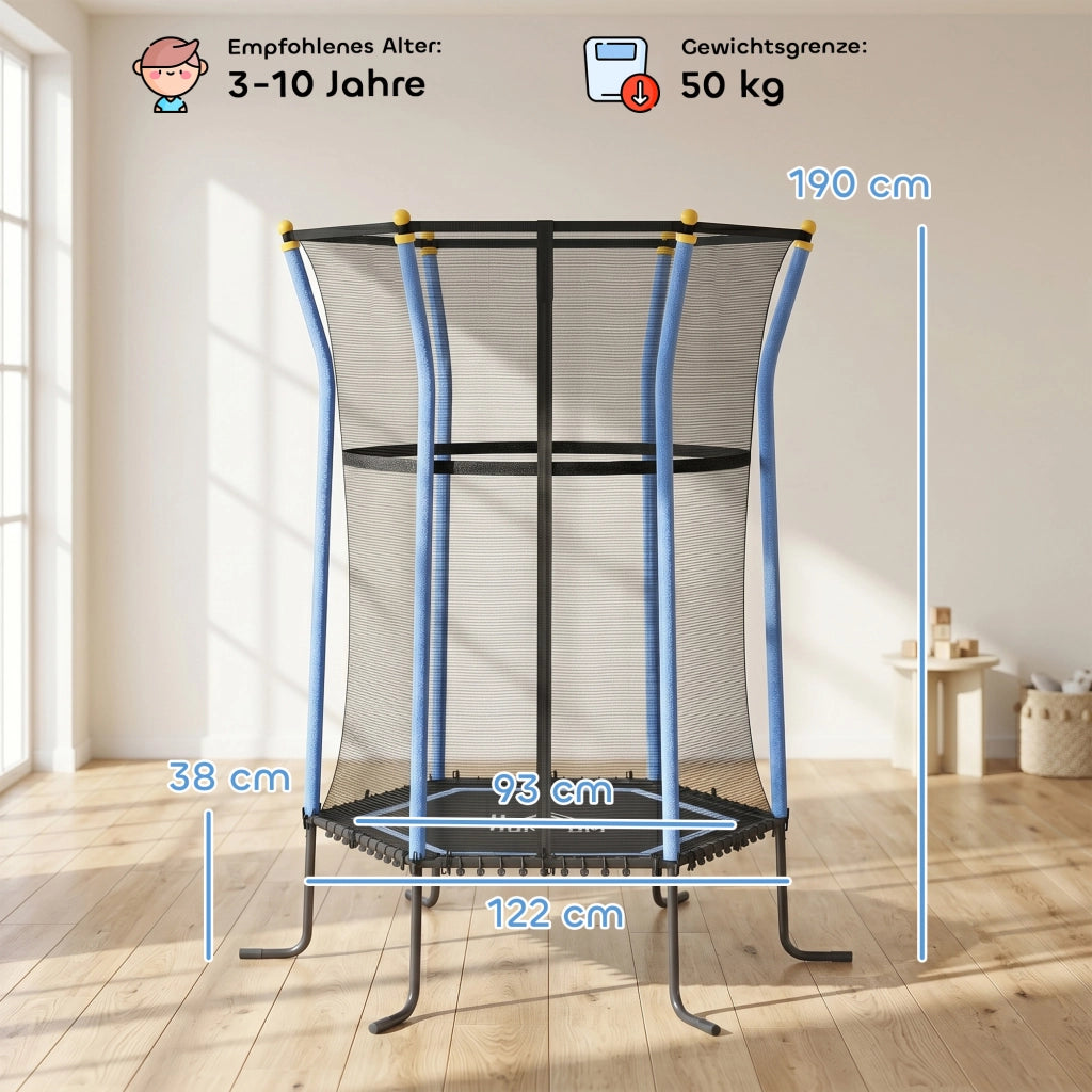Trampolino per bambini ¨C zephmum ¨C nero e blu