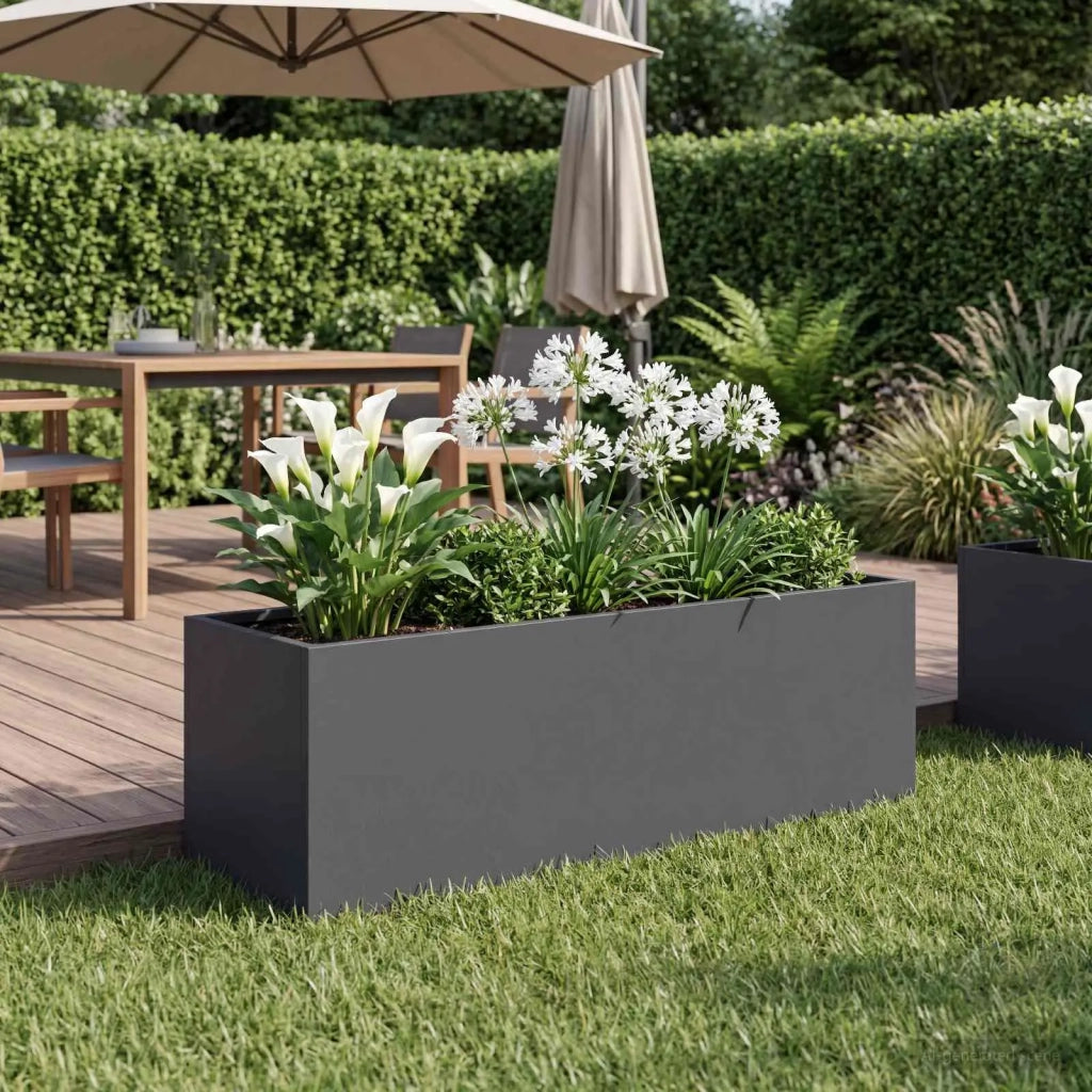 Vaso da giardino Antracite 60 x 20 x 20 cm 8005152