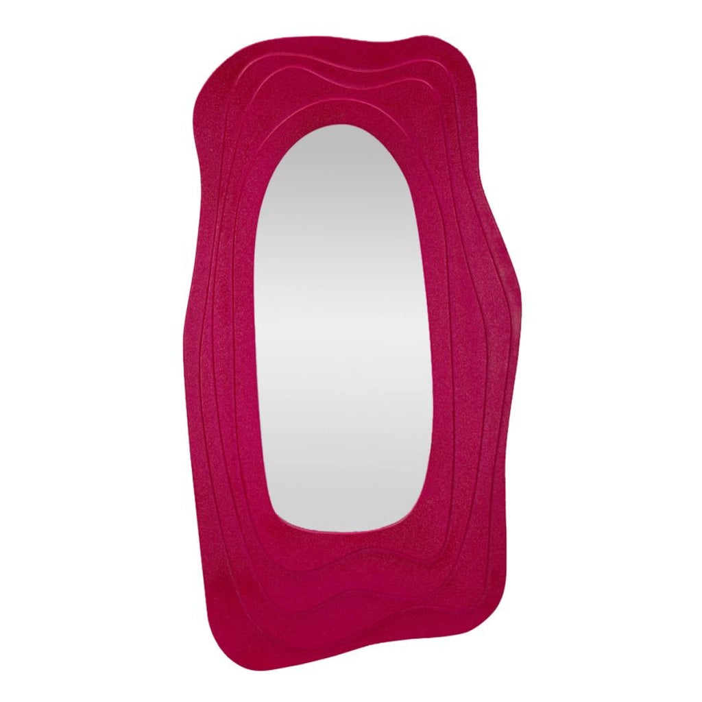 Specchio con Cornice VKH471, Rosa, MDF, 90x4x165 cm