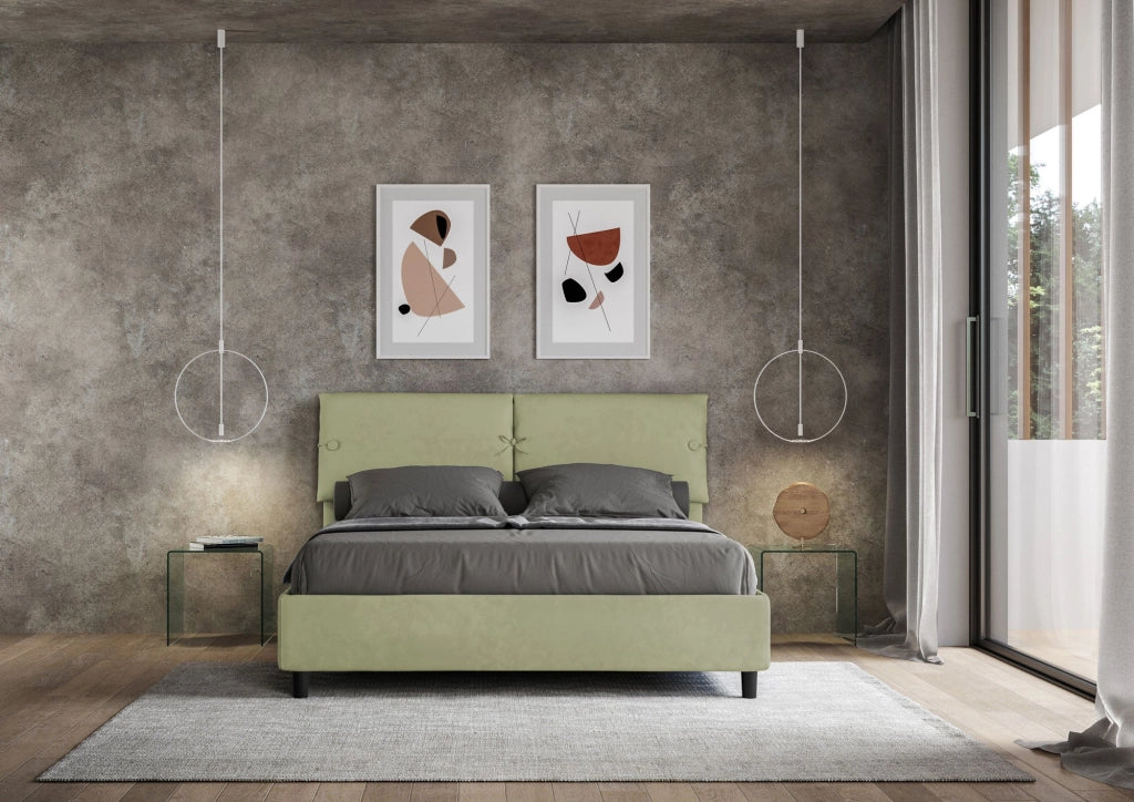 Letto Matrimoniale 160x210 cm Senza Rete Sleeper Tè verde