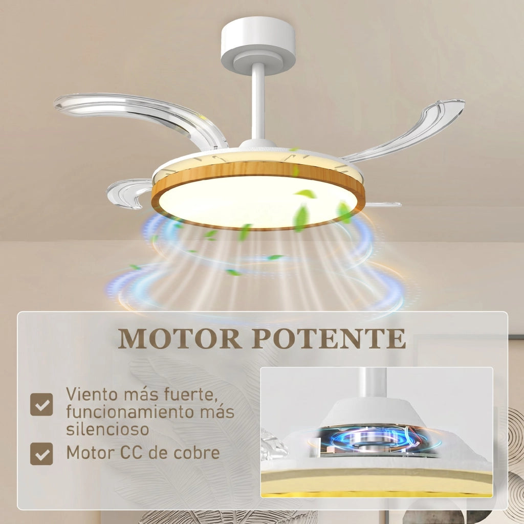 Ventilatore a Soffitto con Luce LED ¨C Minimal ¨C 95 cm