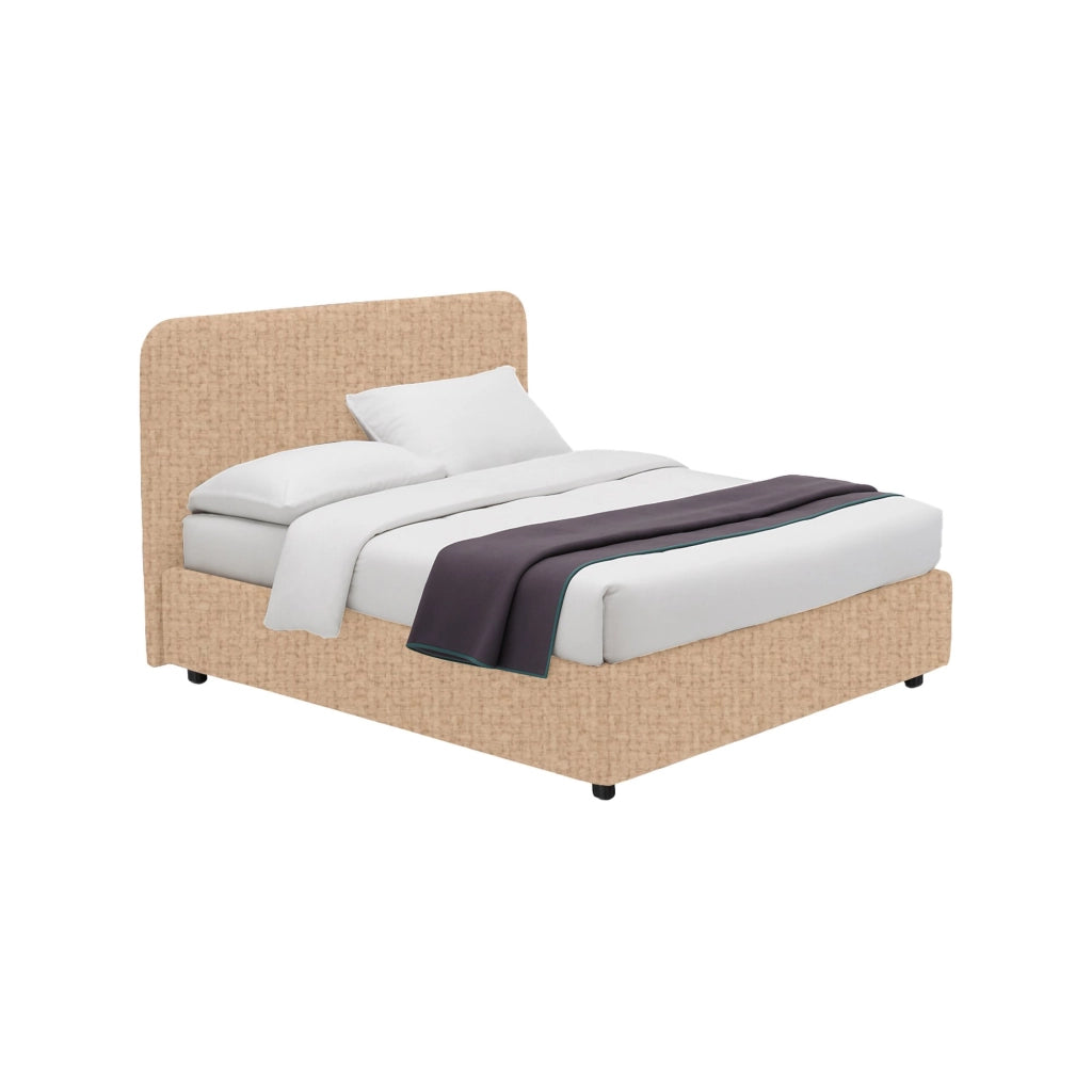 Poole, Letto Piazza e Mezza Sfoderabile Made in Italy, Beige