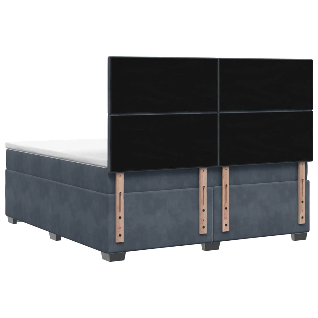 Letto box spring con materasso Grigio Scuro 140 x 190 cm 3455103