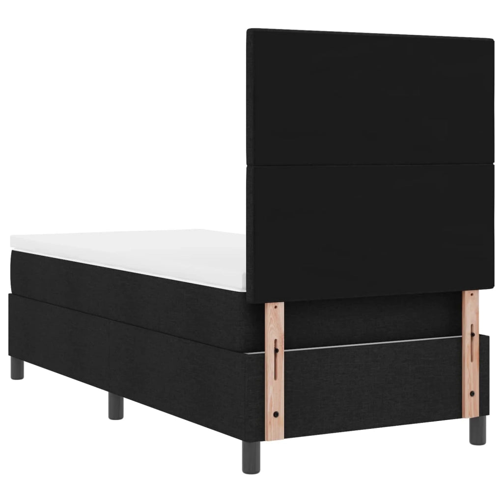 Letto a molle con materasso con led Nero 80 x 200 cm Tessuto
