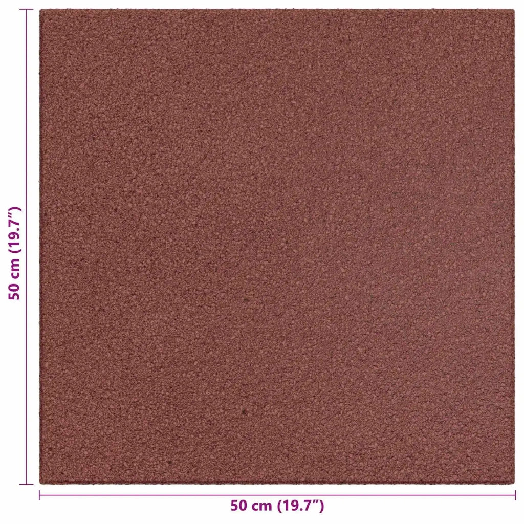 Piastrelle per Protezione dalle Cadute 18 pcs Rosso 50 x 50 cm 3444814