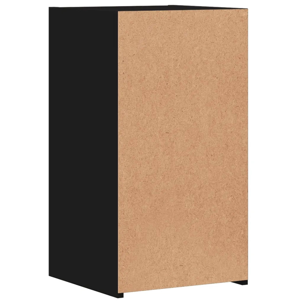 Set di 2 Comodini | Armadio da Notte | Mobiletto da notte Neri 35x34x65 cm in Legno Multistrato