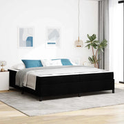 Letto a molle con materasso Nero 200 x 200 cm Tessuto