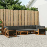 Set di divani da esterno con cuscino 7 pcs Naturale e Antracite 3382855