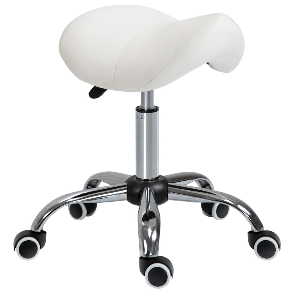 Sgabello girevole regolabile in altezza ¨C zephmum ¨C Bianco 49-61 cm