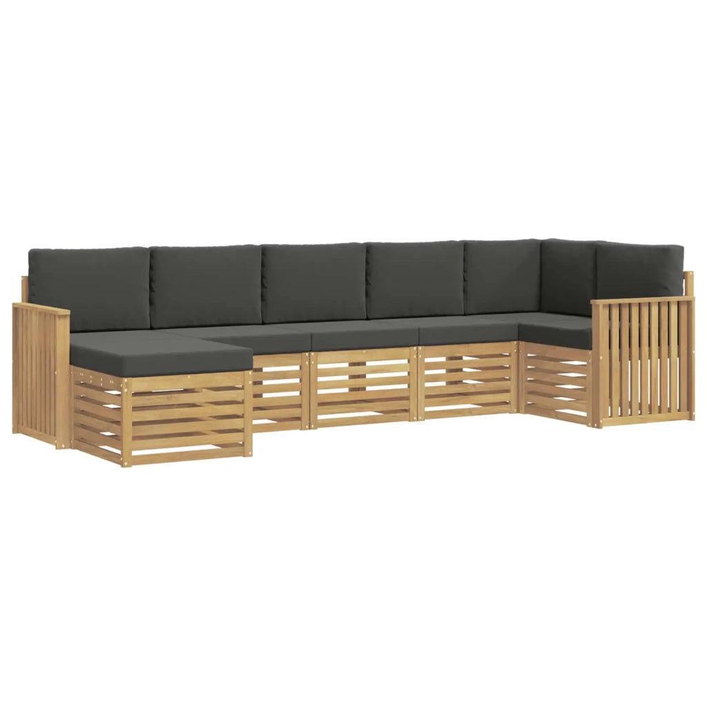 Set di divani da esterno 7 pcs Bianco e Antracite 3392192
