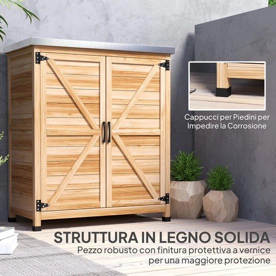 Porta esterna - Legno - Resistente all'acqua - Chiusura - 2 porte
