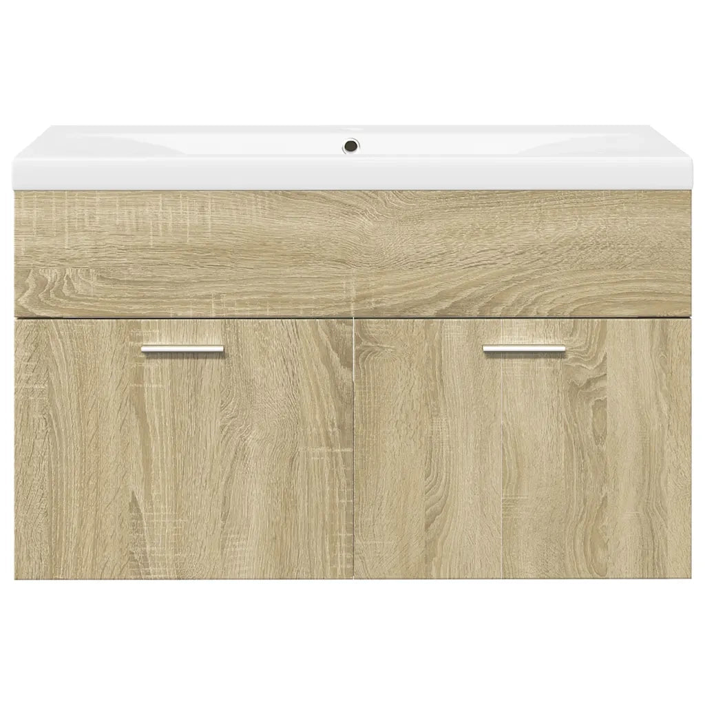 Mobile da Bagno con Lavabo Integrato Rovere Sonoma 3324984