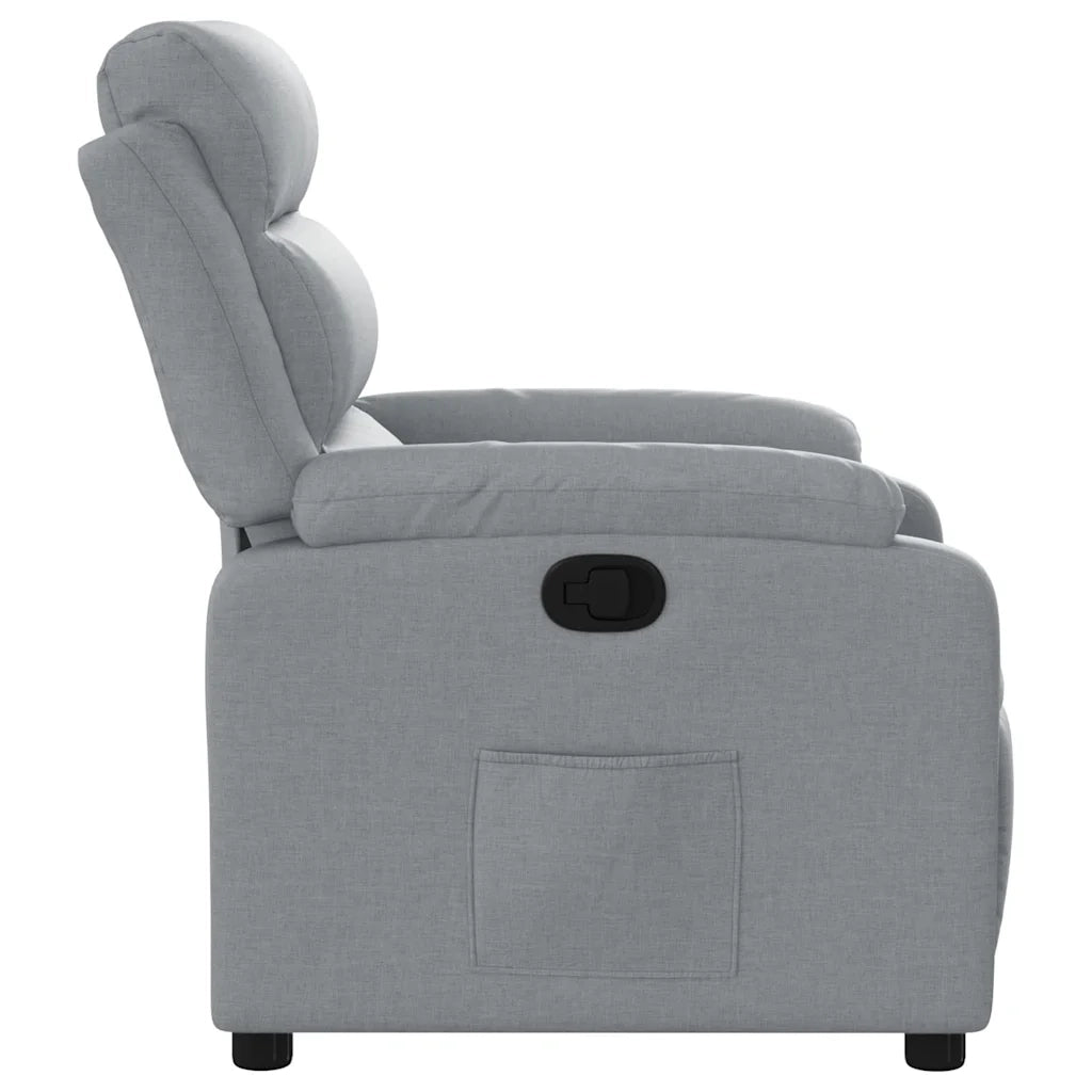Poltrona reclinabile in tessuto grigio chiaro 3205720