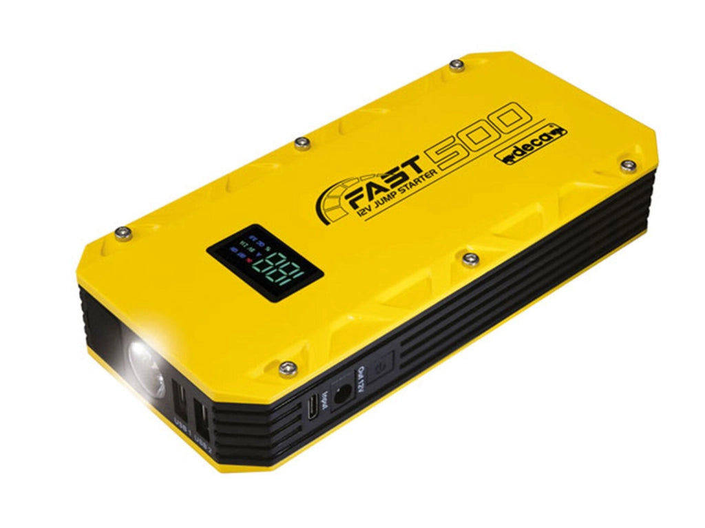 Deca FAST 500 Avviatore di Emergenza Portatile Power Bank 12V 500A batteria LiPo 3000 mAh luce LED