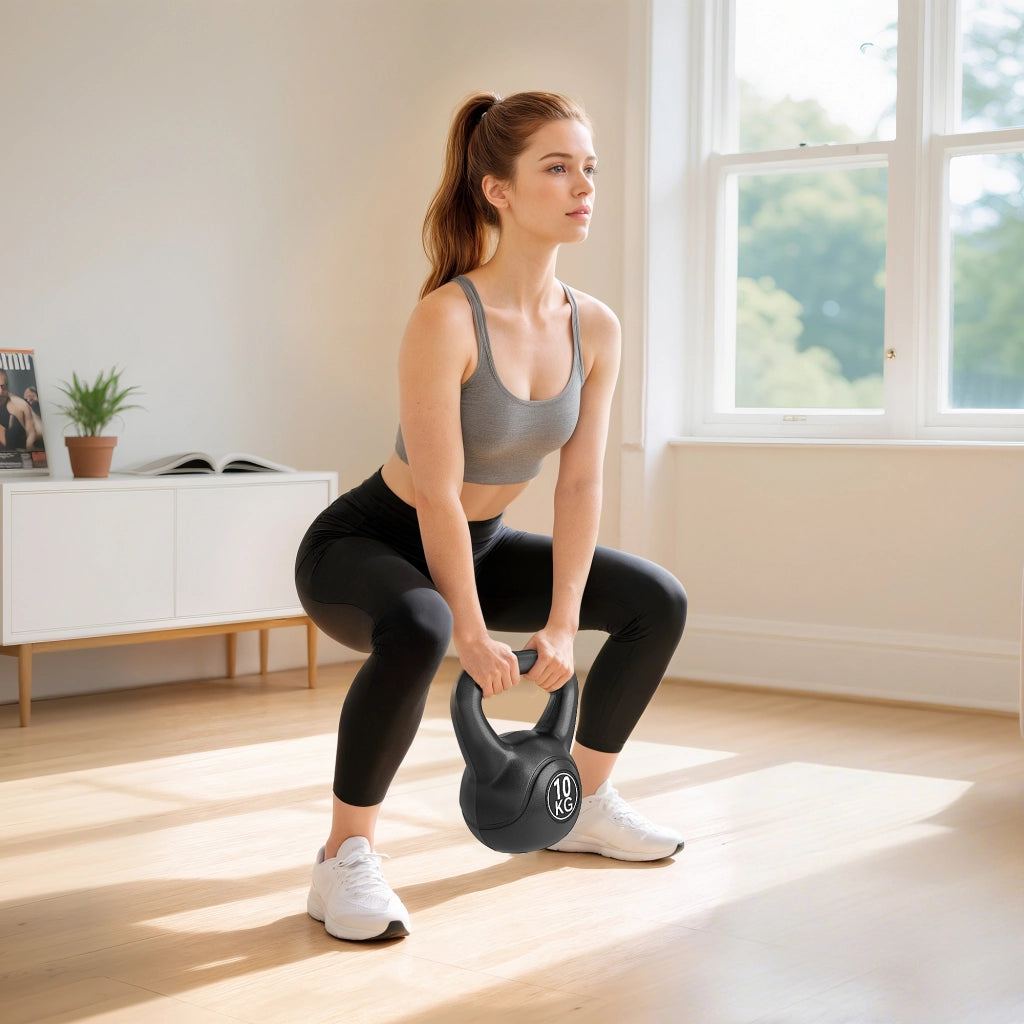 Kettlebell 10 kg ¨C Minimal ¨C 25x19x28 cm nero