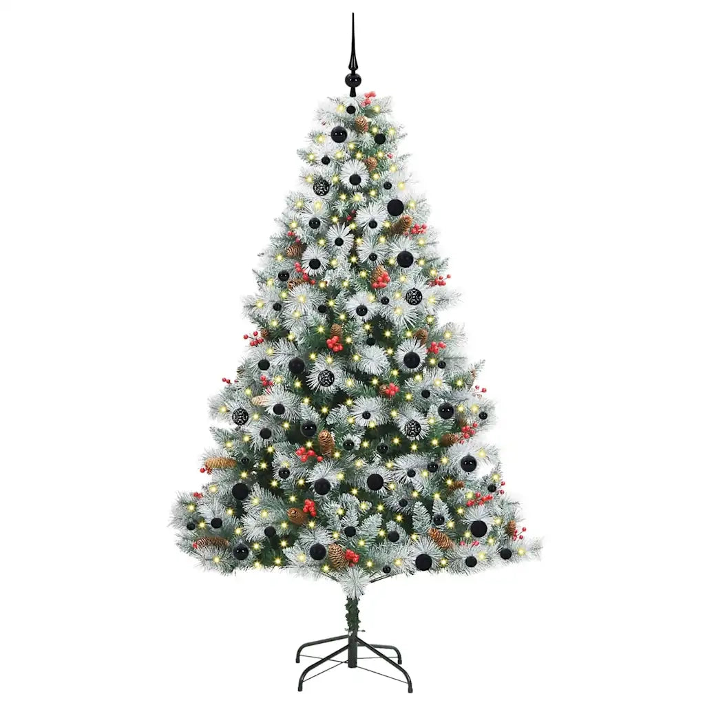 Albero di Natale artificiale Verde e bianco 210 cm 3395189