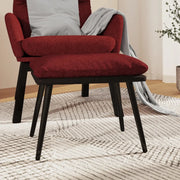 Sgabello Rosso Vino 45x29,5x35 cm in Tessuto e Similpelle 341523