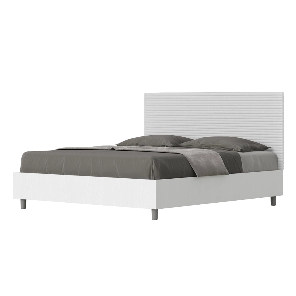 Letto Matrimoniale 160x190 cm con Rete Level Bianco