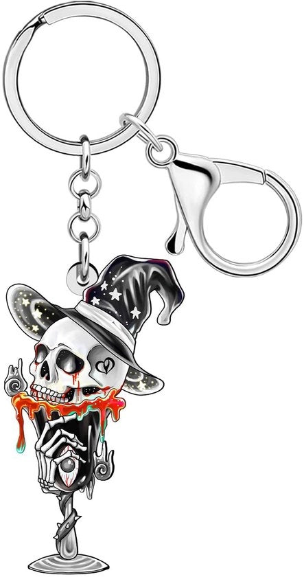 Accessori per Halloween - Manubrio Acrilico con Vaso e Scheda di Zucchero per Donne