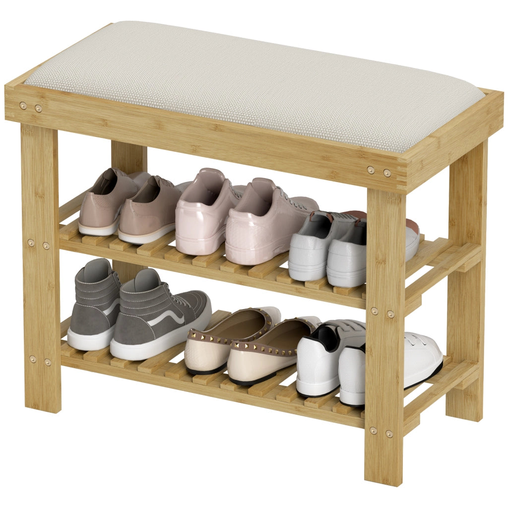Scarpiera con Cuscino ¨C Minimal ¨C 60x29x49 cm Crema