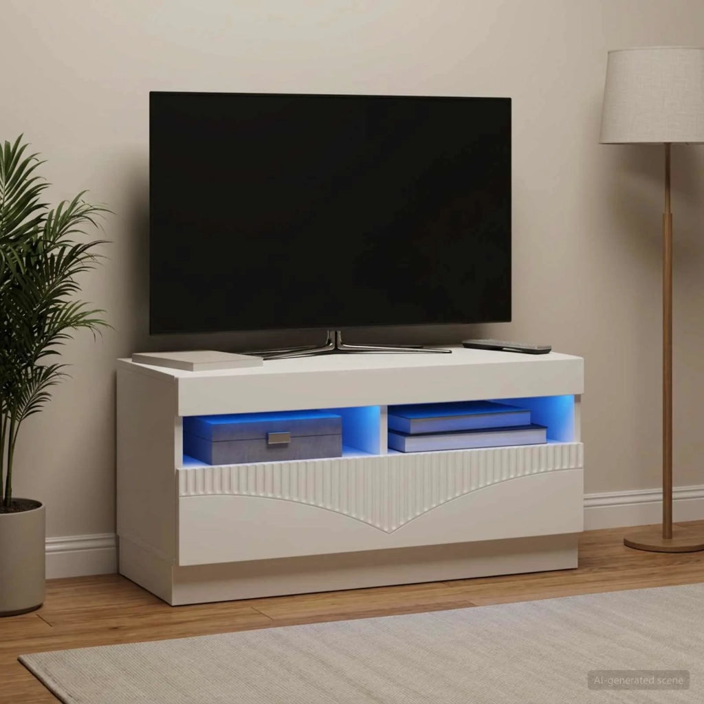 Mobile TV LED Bianco Legno ingegnerizzato 897435