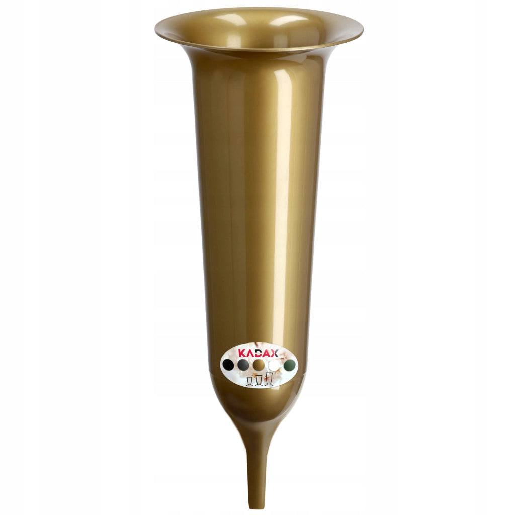 Vaso KADAX Bottiglia per Cimitero Lapide 35cm Lapide per Fiori Oro