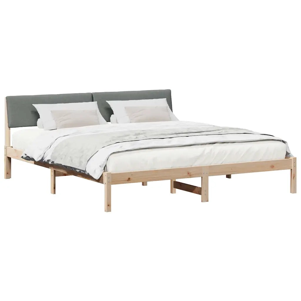 Struttura del Letto marrone e grigio scuro 200 x 200 cm