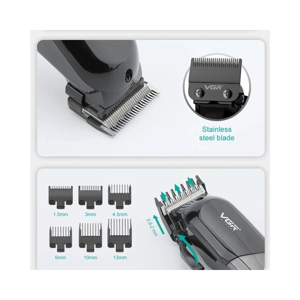 Tagliacapelli Professionale Con/senza Filo Con Display Led Rasoio Usb Vgr V-118