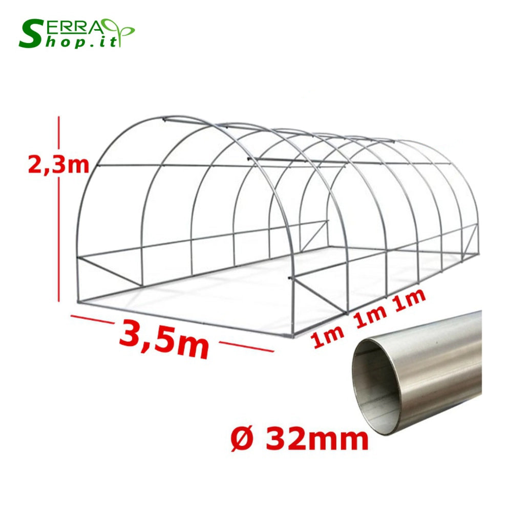Serra Easy BOX 3,5x9m con copertura PVC 220MC