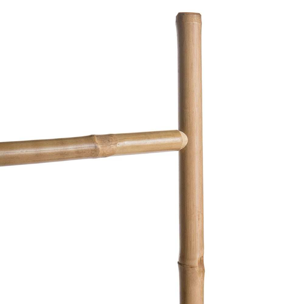 Portasciugamani in legno di bambù naturale Scala portabiti da bagno Contenitore da bagno 5 pioli Decorativo Stile scandinavo moderno