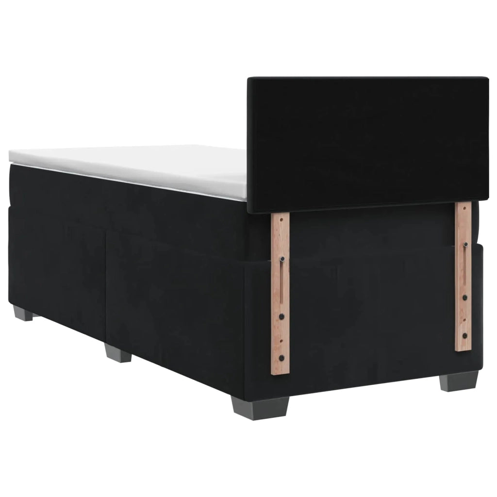 Letto box spring con materasso Nero 80 x 200 cm Velluto 3450604
