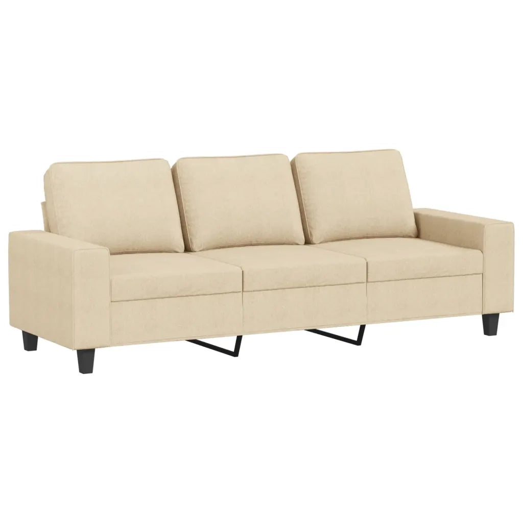 Divano a 3 Posti-Sofa 3 Posti Crema 180 cm in Tessuto 898418