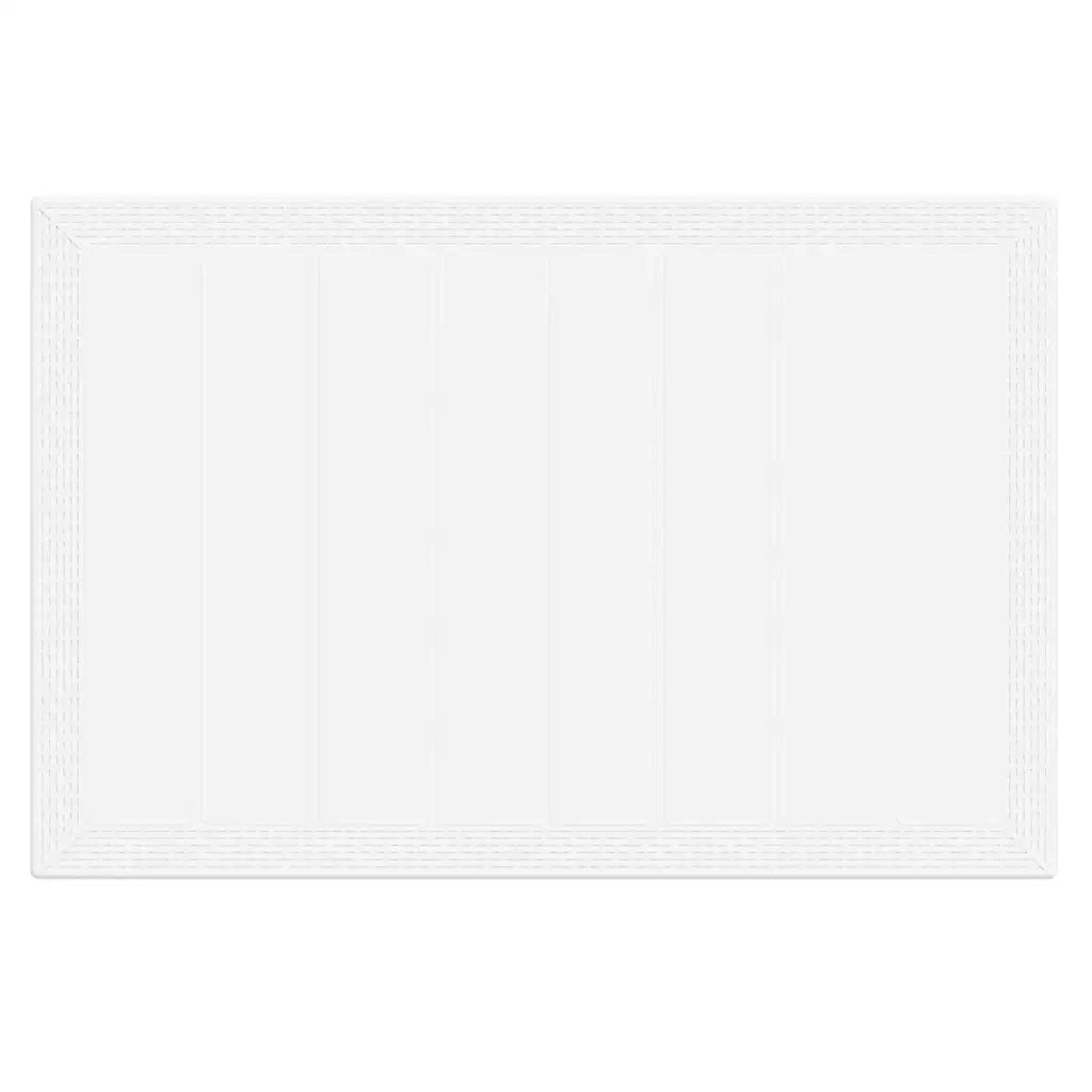 Set da Pranzo per Giardino 7 pcs Bianco Rattan Polt