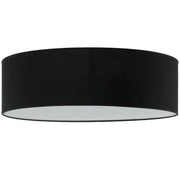 Plafoniera Lampex Iglo 40 cm nera tessuto 3xE27 IP20