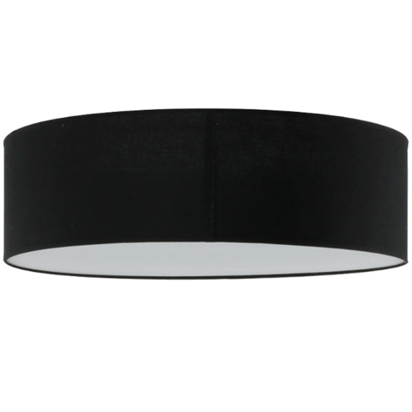 Plafoniera Lampex Iglo 40 cm nera tessuto 3xE27 IP20