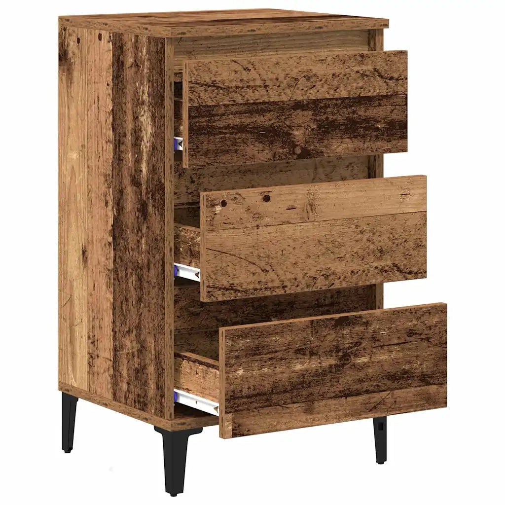 Armadio da Notte con cassetto Legno vecchio 45 x 35 x 44 cm 863437
