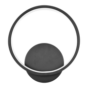 Applique LED moderna 18W 4000K nera ring Polux Roman