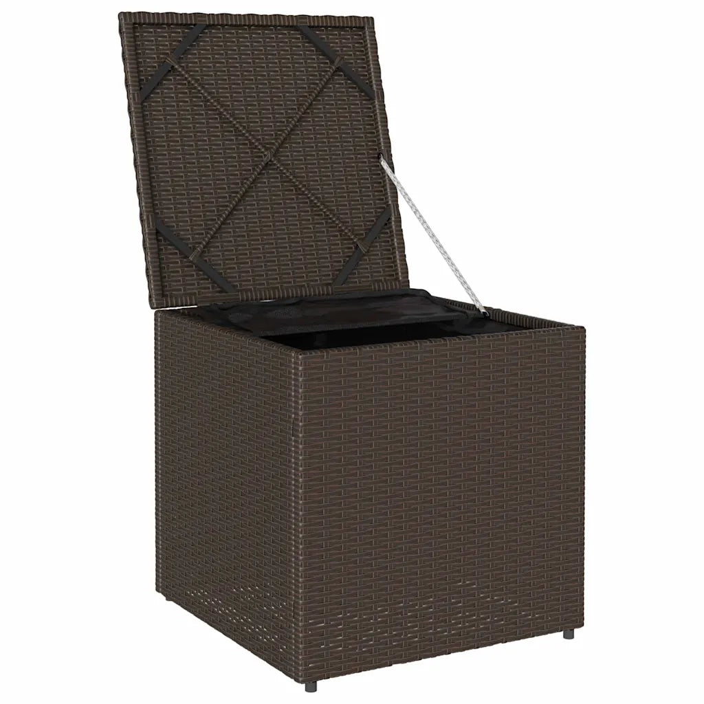 Scatola per Cuscini Marrone 50 x 50 x 50 cm polyrattan 365409