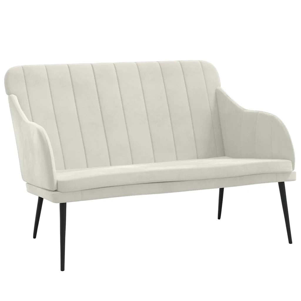 Panca Crema 110x76x80 cm in Velluto 351472
